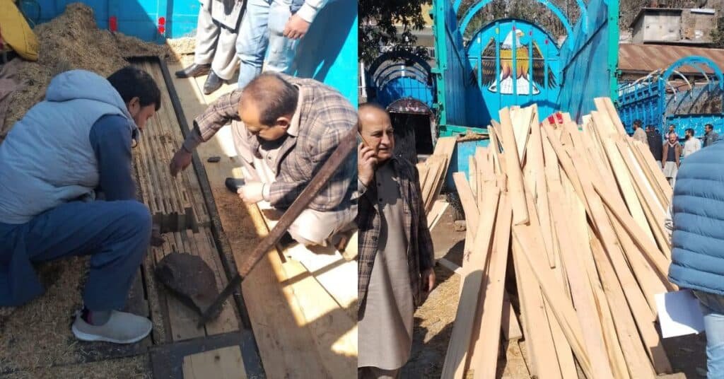 smuggling wood in Muzaffarabad