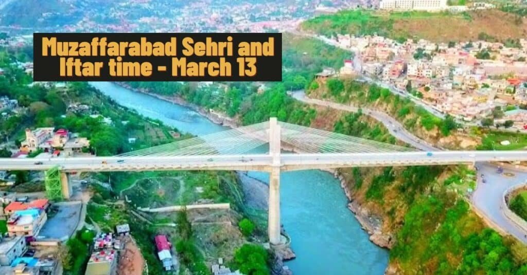 Muzaffarabad Sehri & Iftar time