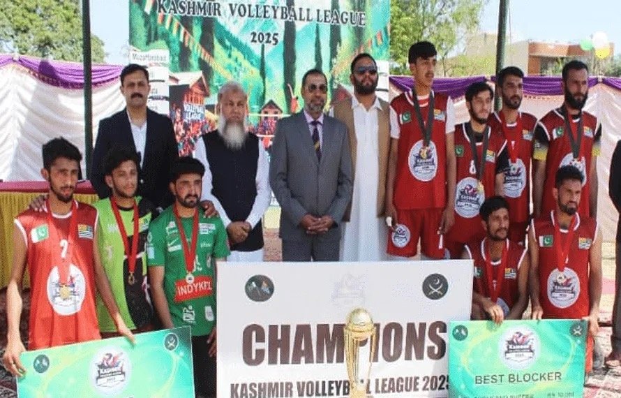 Kashmir Volleyball League concludes with Sidhanoti team emerging as champions