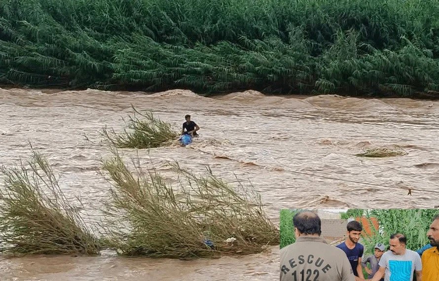 Man rescued from Bhimber canal after fishing during floods, faces legal action