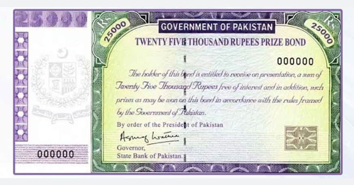 Check 25000 prize bond draw date for September 2025