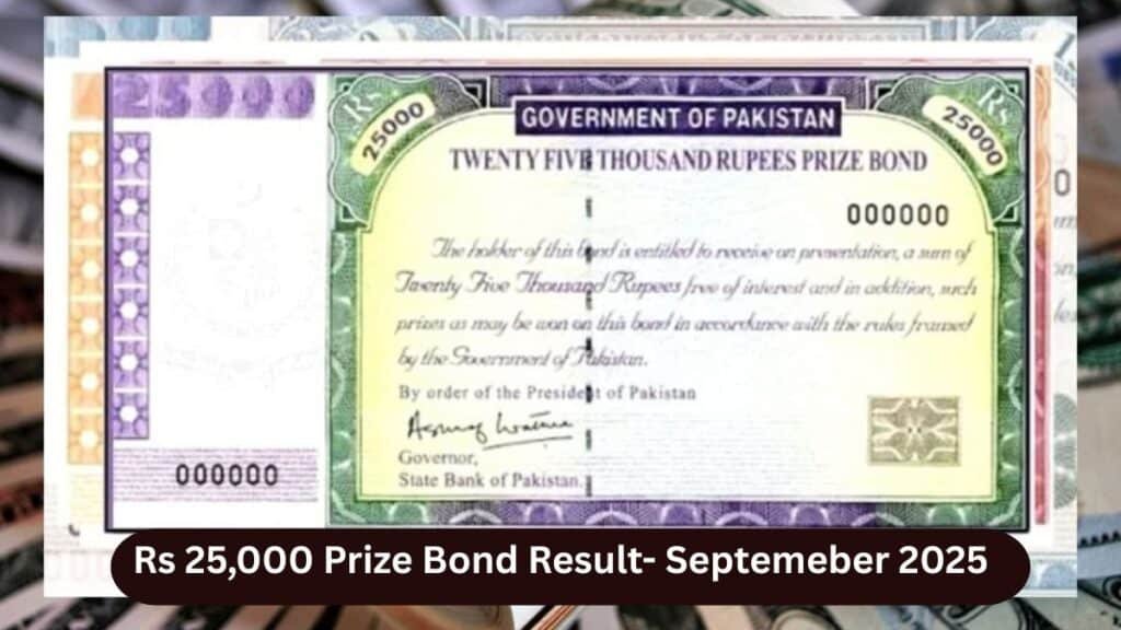 Rs25000 Prize Bond on September 10: Check draw result, winners detail inside
