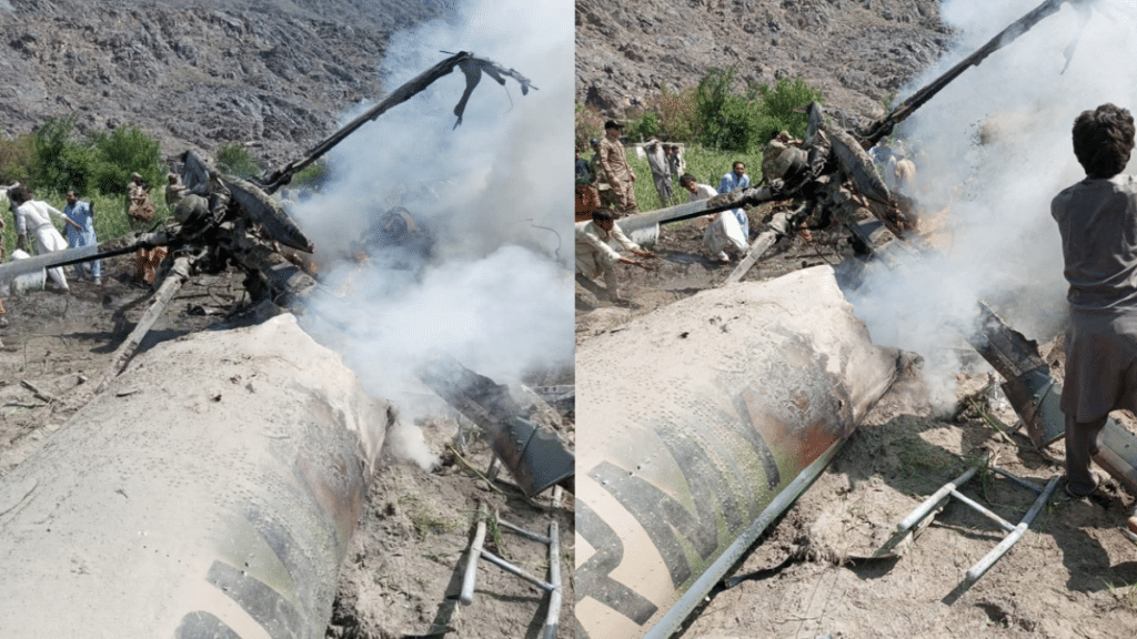 Pakistan Army MI-17 Helicopter crashes in Chilas, five crew members martyred
