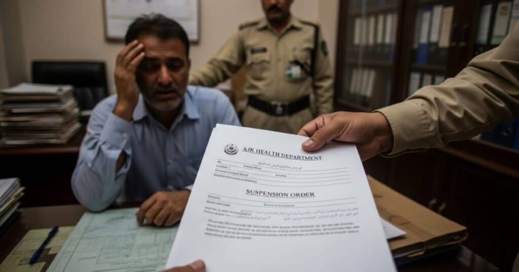 Health dept employee suspended in Bhimber over immoral conduct