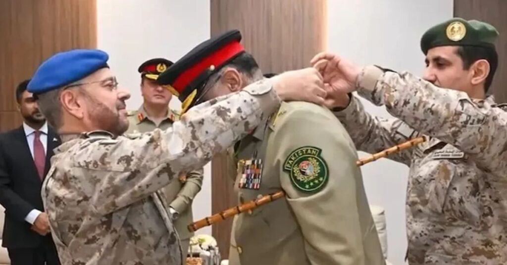 Saudi Arabia confers King Abdulaziz Medal of Honor of the Excellent Class on CJCSC Gen Sahir Mirza