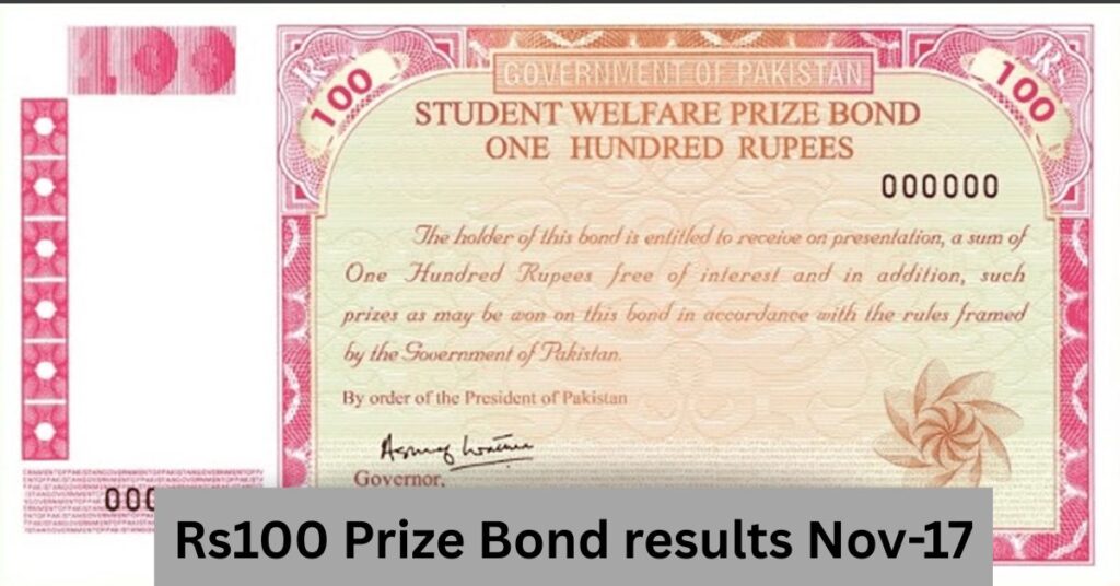 Rs100 Prize Bond draw on November 17: Check draw result, winners’ details inside