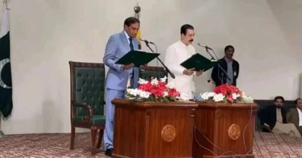 Raja Faisal Rathore takes oath as 16th PM of Azad Jammu and Kashmir