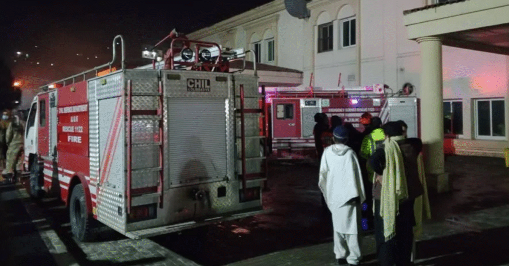 Fire engulfs parts of CMH Rawalakot, no casualties reported