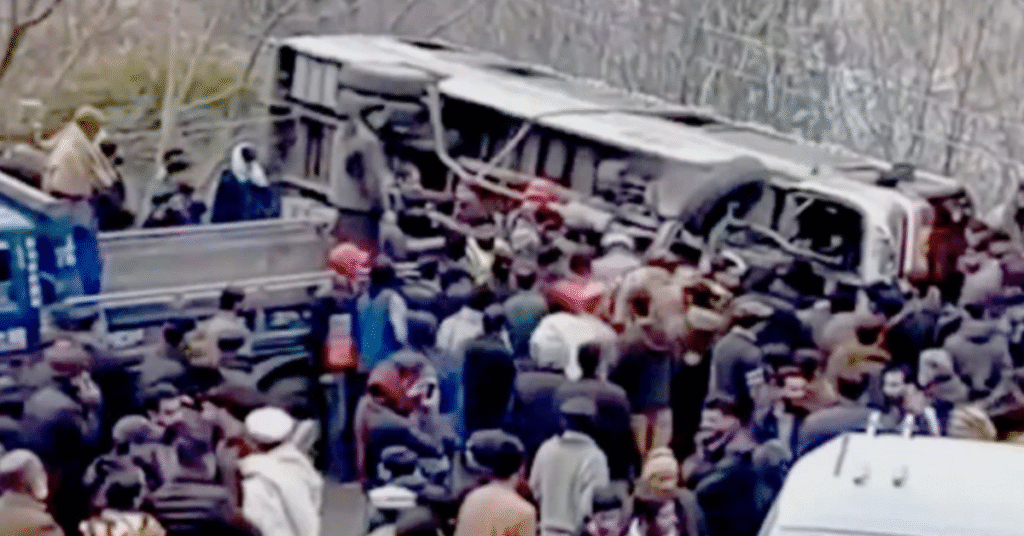Passenger bus overturns near Kahori, 10 people injured