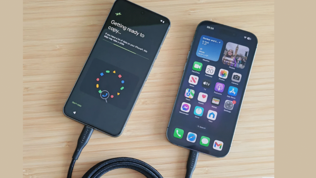 You can transfer your data from iPhone to Android faster & easier