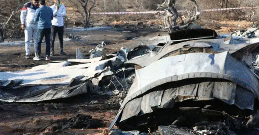 Embarrassing moment for India as army trainer jet crashes into pond