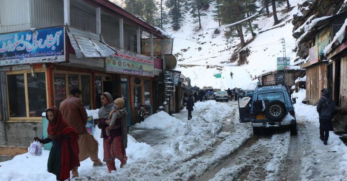 snowfall in Azad Kashmir