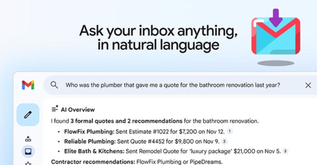 Google rolls out multiple AI features for Gmail