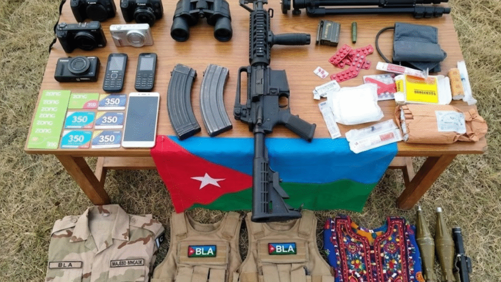 Security operation reveals high quality arms, support gear used by BLA