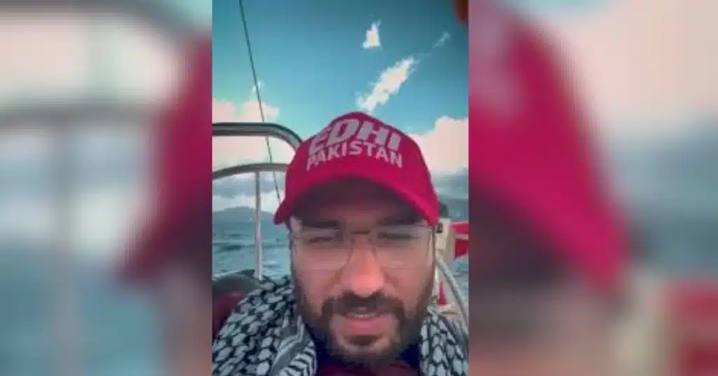 Saad Edhi taken into custody by Israeli forces during Gaza aid mission