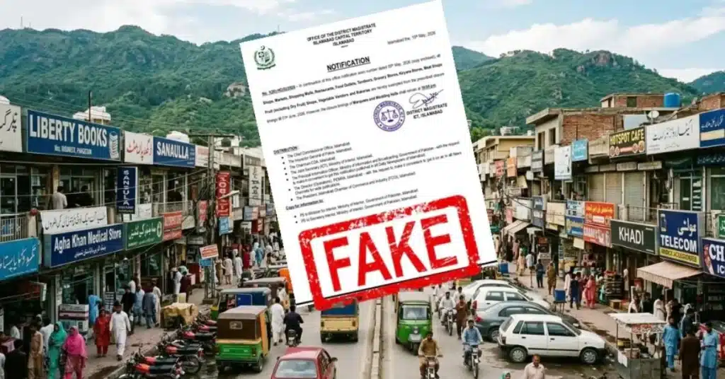 Islamabad administration declares viral business hours notification fake