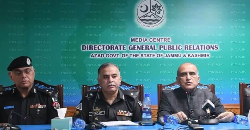 Chief Secretary, IG AJK hold key press conference regarding security situation in AJK