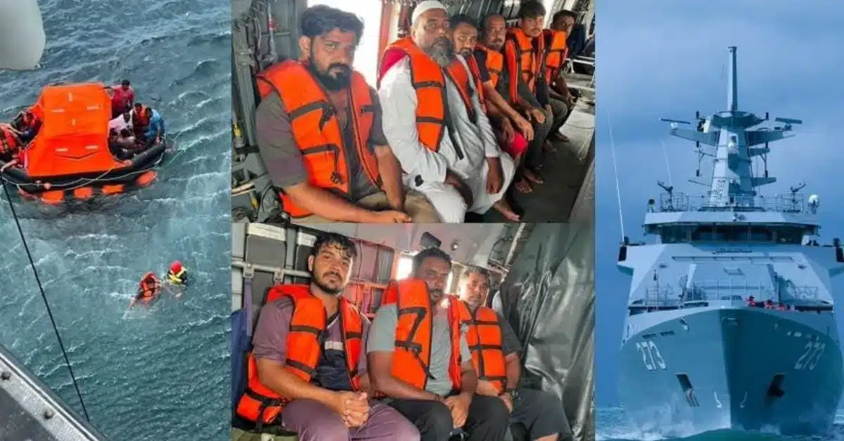 Pakistan Navy rescues crew members