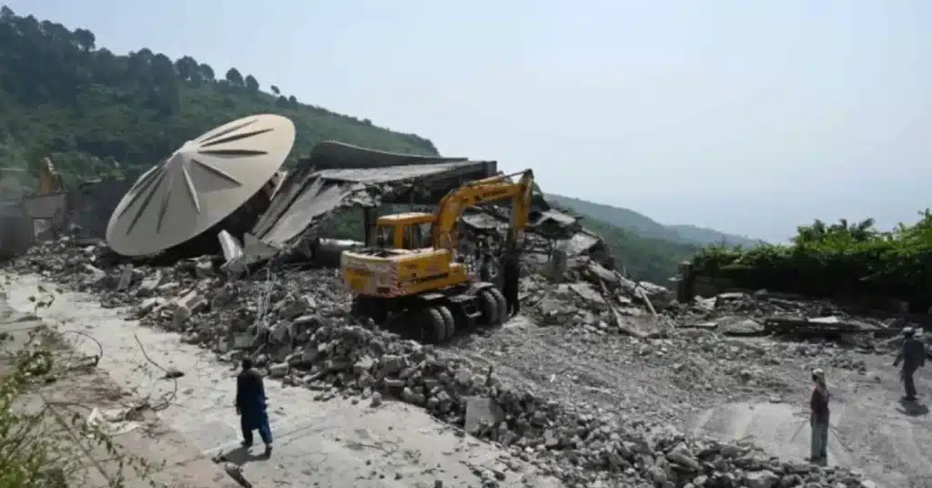 demolition of Monal