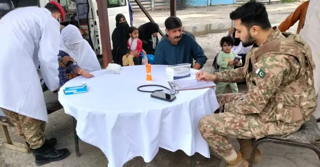 Pakistan Army medical camp Rawalakot