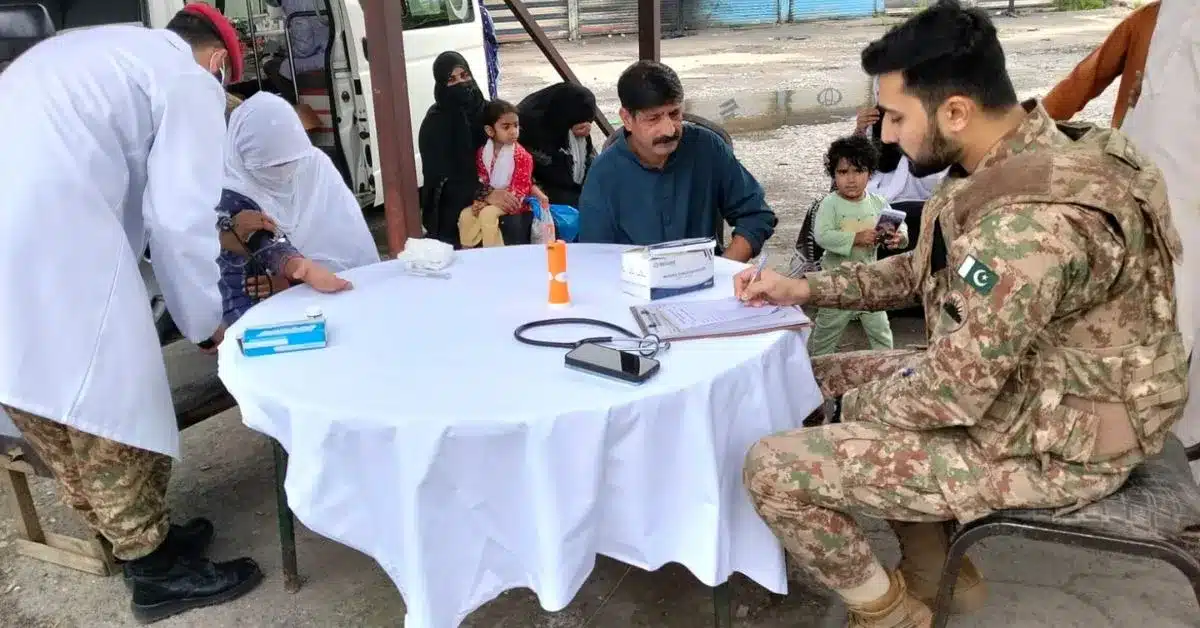 Pakistan Army medical camp Rawalakot