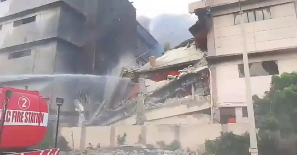 Fire in Karachi Landhi factory
