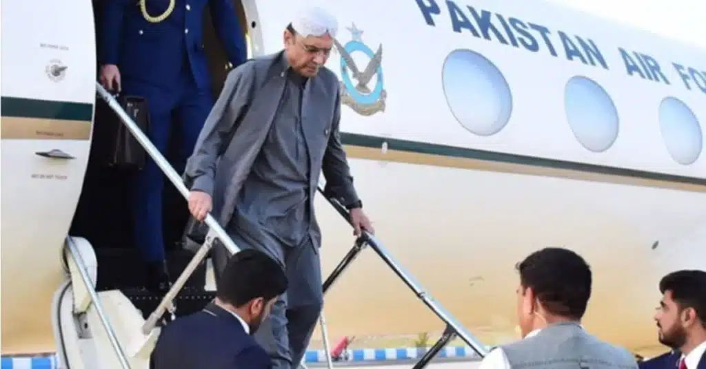 President Zardari returns home