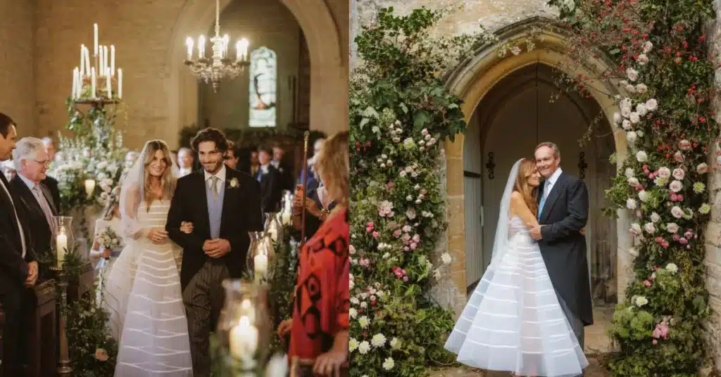 Jemima Goldsmith shares wedding photos with new Husband Cameron O’Reilly