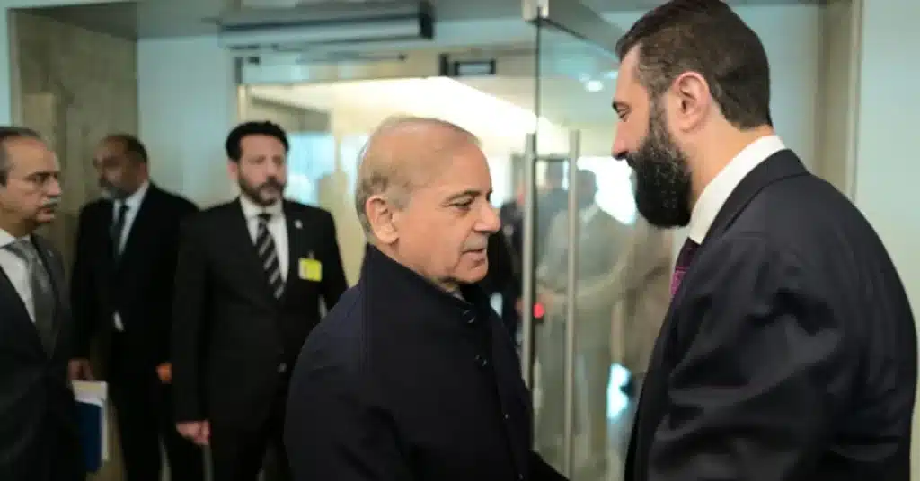 PM Shehbaz Sharif meets Syrian President Ahmad Al-Sharaa at UNGA