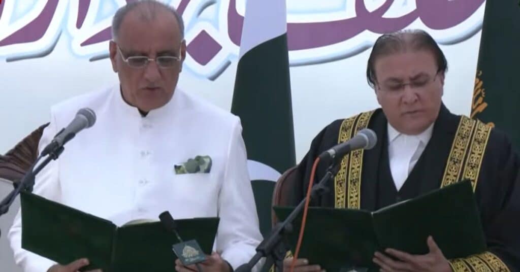 Dr. Najeeb Naqi President of AJK oath