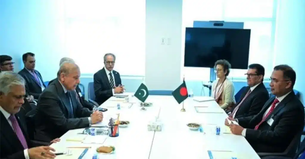 PM Shehbaz meets Bangladesh PM Tariq Rahman in New York